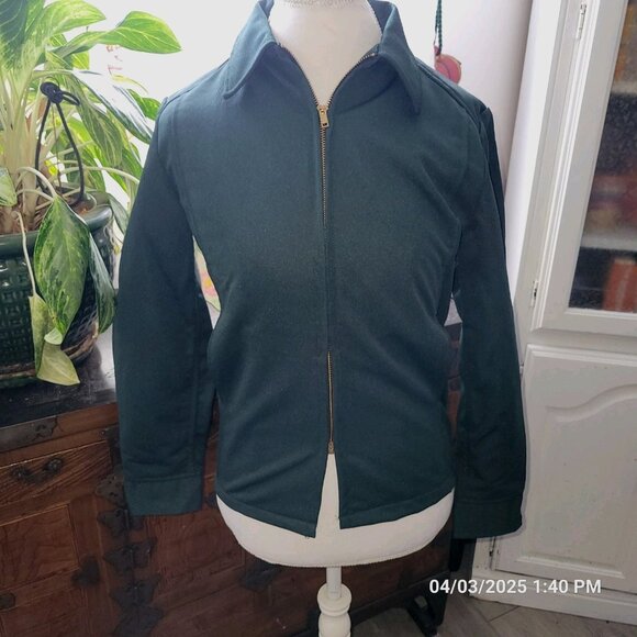 Riverside Jackets & Blazers - Riverside Perma-Press Womans Full Zip Long Sleeve Work Jacket Size 8 Dk Green